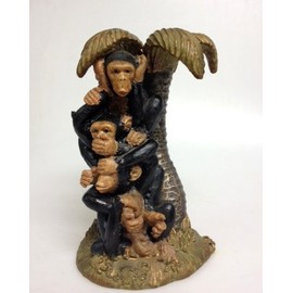HOUSEOFGIFT Monkey Decor Palm Tree Candleholder