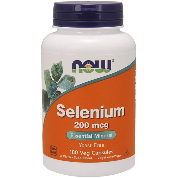 NOW Foods Selenium 200 mcg VCaps, 180 ct (180)