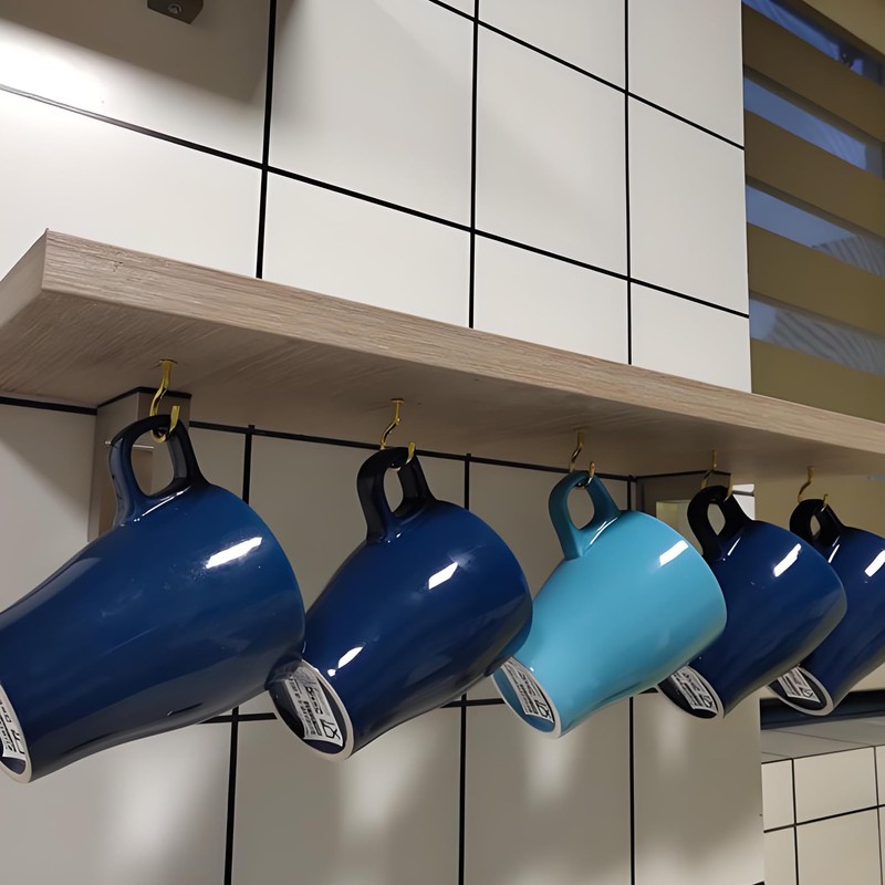 Septe 100 Pcs 1/2 inch Ceiling Cup Hooks Screw Hooks