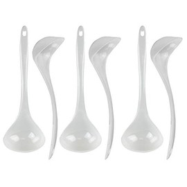 Reston Lloyd Melamine Soup Ladle Kitchen Utensil, Premium Quality Utensil with Heat Resistant Ergonomic Handle, Durable BPA-Free Plastic, 10.5 inch long, 6pc Set, White