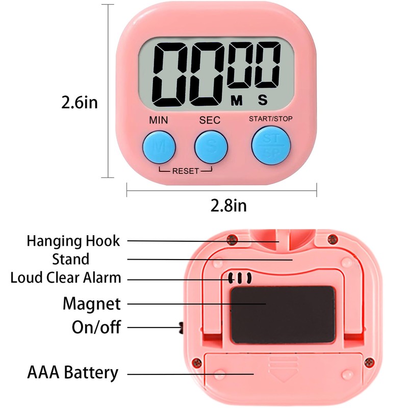 1 Pcs Kitchen Timer, Digital Classroom Timer, Stopwatch, Suitable for
