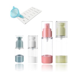 Sylavilla 4-Pack Travel Bottles for Toiletry, Portable Refillable SA/PP Plastic Vacuum Cosmetic Containers