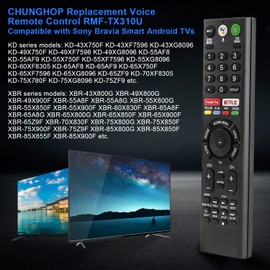 RMF-TX310U Voice Remote Control for Sony Smart TV, Replace Remote Control Compatible with Sony 4K Smart Bravia TV XBR Serise