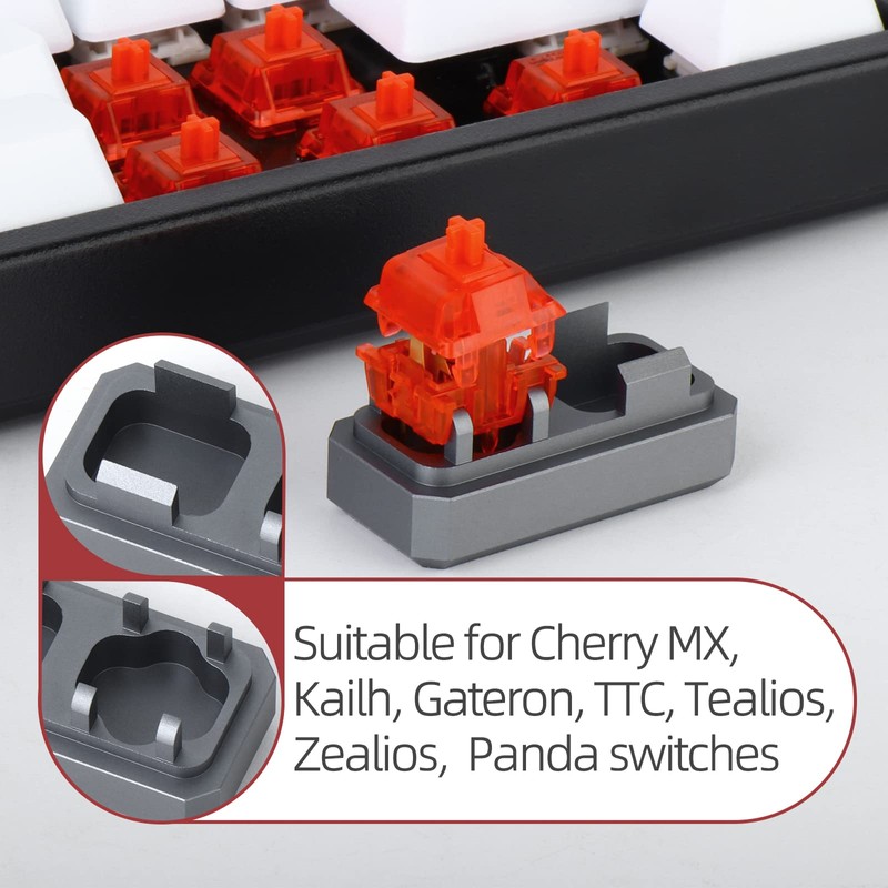 RunJRX YIMAGUJRX 32 Switches Acrylic Lube Station,Keyboard Lube Kit,Switch Opener,Switch