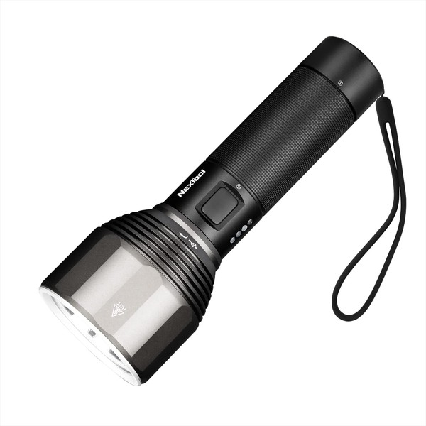 NexTool Flashlight, Powerful, Military, Strongest, Super Bright, 2,000 Lume, 5,000 mAh, High Capacity, Type-C USB Rechargeable, IPX8 Waterproof, LED Penlight, Bright, Handy Light, 5 Modes Dimmable,