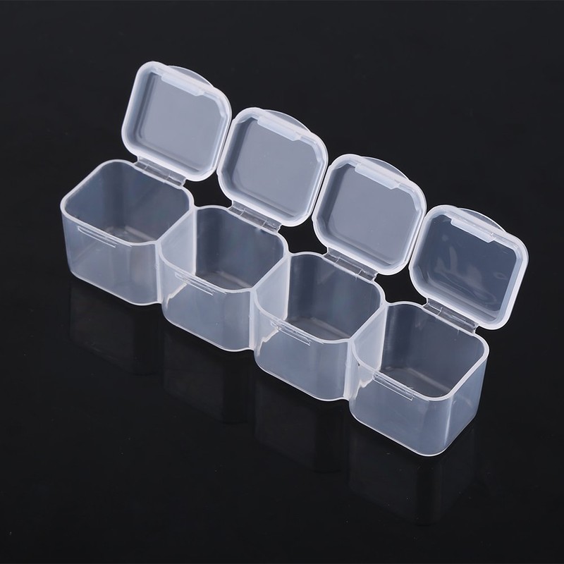 Monthly Pill Organizer,Clear Plastic 28 Slots Adjustable Oversized Pill Box