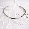 Dorriss Cuff Bracelet for Women Thin Open Silver Adjustable Oval