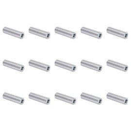 QUARKZMAN 15pcs Aluminum Spacer 5mm Bore x 10mm x 35mm Screw Standoff Bushing Unthreaded Round Metal Spacer for M5 Screws, Bolts and Rods