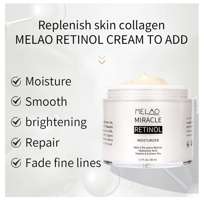 Melao Moisturizing Miracle Retinol Cream for Face - with 2.5%