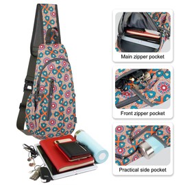 TITECOUGO Small Sling Bag Lightweight Crossbody Bag for Easter Gifts Women Men Hiking Backpack Travel Shoulder Bag Chest Daypack for Gym Work Outdoor Sports Mix-Patterns