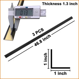 3 PCS 45" Wall Corner Protector Trim Borders for Wall Black Wood Grain Wall Edge Strip Crown Molding Trim Door and Window Frames Mirror Trim Backsplash Tile Edge