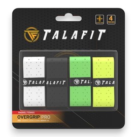 Talafit Pack of 4 Overgrip Padel - Grip Padel - Padel Grip Tape Padel - Holes - Overgrip Tennis - Grip Tennis (Multi-Colour)