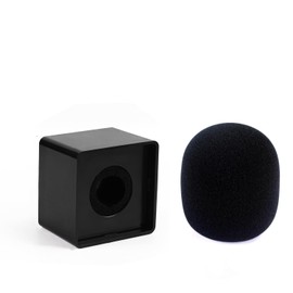 CaTeFo Mic Flag with Foam Kit for Rode Interview Go StarRig Handle Microphone Flag with Replacement Foam Cover Windscreen, one Flag and one Foam Kit