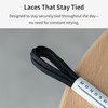 MONDSHOELACE Thin Stay-Tied Waxed Cotton Flat Shoelaces 7/50"(3.5mm) with Metal