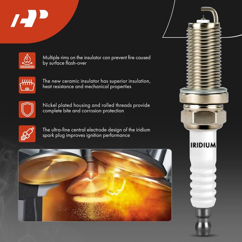 A-Premium Set of 4 Ignition Coil Pack and Iridium Spark