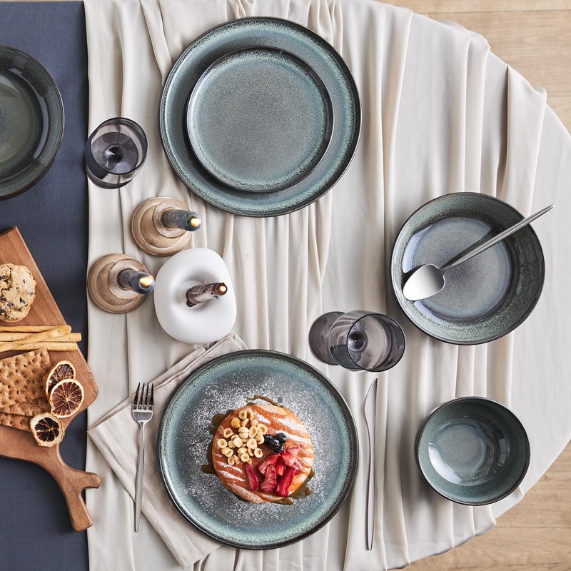 Karaca Fein 24 Piece Reactive Glaze Dinner Set for 6