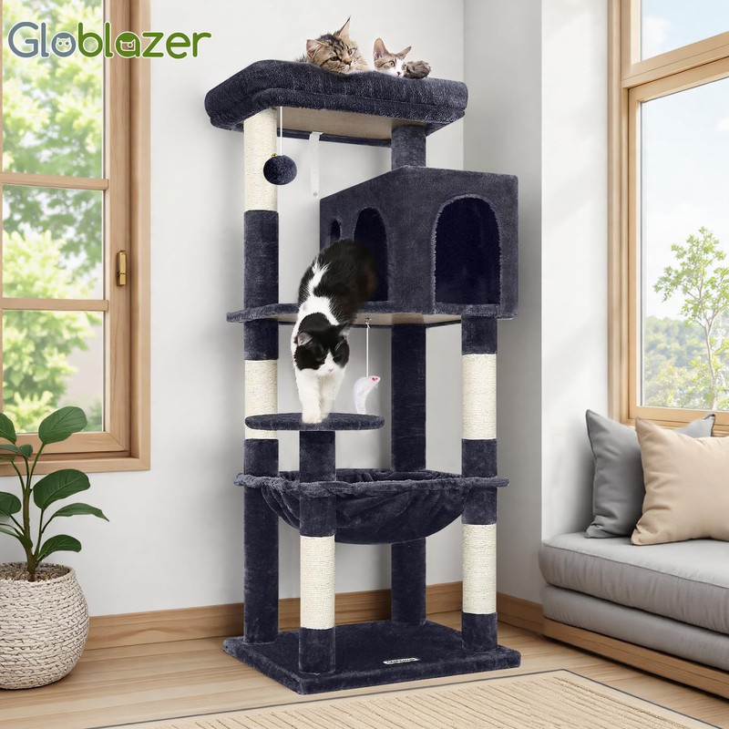 Globlazer Cat Tree Tower with Scratching Post for Indoor Cats,
