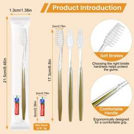 JoseHana 100 Packs Disposable Toothbrushes with Toothpaste, Individually Wrapped Travel Toothbrush and Toothpaste for Travel Size Toiletries, OCC, Homeless,Airbnb, Office