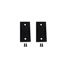 QCAA Stainless Steel Door Strike Filler Plate, 2-1/4" x 1-1/8", Matte Black, Made in Taiwan, 2 Pack