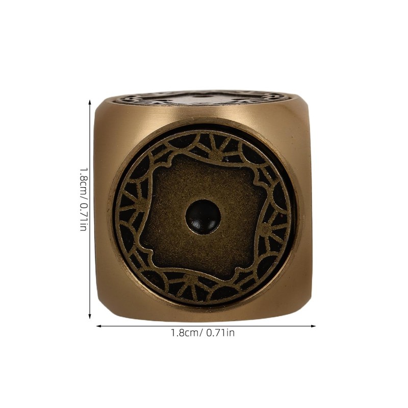 Vaguelly Set Brass Dice, Antique Dice, Metal Dice, Golden