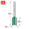 Trend CraftPro Straight Two Flute Router Cutter Bit, 1/4 Inch