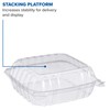 Dart C90PST1 ClearSeal Plastic Hinged Containers, Clear, 8.2 x 8.3