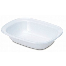 Posh Living 440L POMEL Pie Dish, White, W 7.9 x D 5.9 x H 1.8 inches (20 x 15 x 4.5 cm)