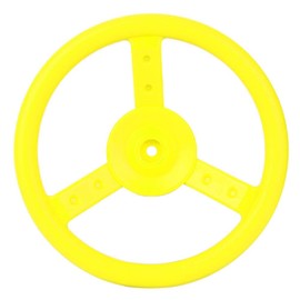 Swingset Steering Wheel, Plastic Sturdy Durable Small Portable Steering Wheel, Kids Toy for Playground(Yellow)