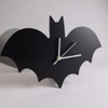 Super Cool Creations Black Bat Shaped Acrylic Wall Art Clock