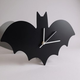 Super Cool Creations Black Bat Shaped Acrylic Wall Art Clock 30cm