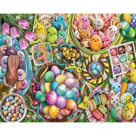 White Mountain Easter Puzzles 1000 Pieces Spring Collage Jigsaw Puzzle for Adults and Families - Easter