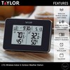 Taylor Wireless Digital Indoor Outdoor Thermometer and Hygrometer, Weather Station,