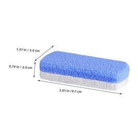 FOMIYES 2pcs Double-sided Pumice Stone for Feet Foot Scrubber Handle Dead Skin Remover for Cracked Heels Portable for Home and Travel