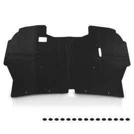 CNNELL Hood Insulation Pad Compatible with Ford F150 1992-1996/Compatible with Ford F250 F350 1992-1997 Truck Under w/Clips Black