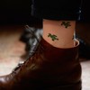 SummerTies Turtle Mens Dress Socks - Green on Pink