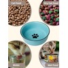 GDCZ Ceramics Raised Cat Bowls with Heighten Metal Stand,15 Ounces