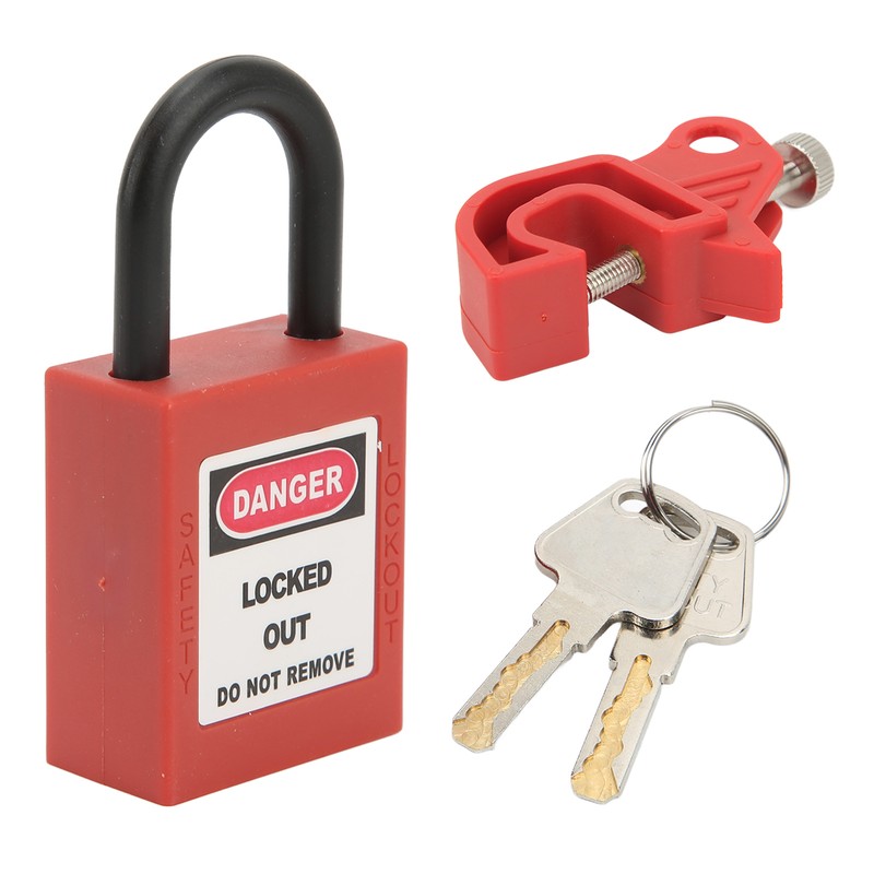 Circuit Breaker Lockout Device Brass 25mm Shackle Nylon Padlock for