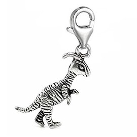 "Dinosaur Bead" Clip On For Bracelet Charm Pendant for European Charm Jewelry w/Lobster Clasp