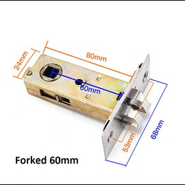 SagaSave Tubular Mortice Latch for use with Spring-less Lever Door Handles
