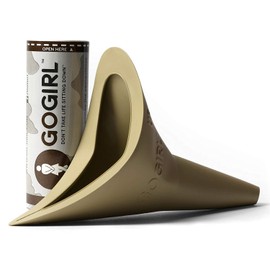GoGirl Female Urination Device (FUD) - #1 FUD Made in The USA. Pee Standing Up! Portable Female Urinal for Women, Soft, Flexible, Reusable, Pee Funnel Medical-Grade Silicone (Camo/Khaki)