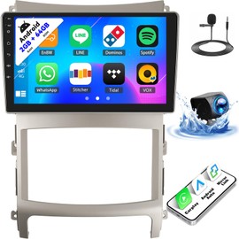 SIXTOP [2+64G] Android Car Stereo for Hyundai Veracruz ix55 2007-2013 Auto AC Upgrade Replacement Radio Carplay Android Auto Mirror Link 30 Themes 9 inch Touchscreen FM GPS Bluetooth+AHD Camera&MIC