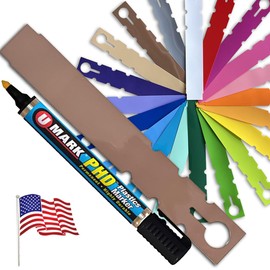 TAGKRAFTERS 7" x 1" Brown with Marker - 250 Pcs - Plastic Plant Tags and Labels - Wrap Around Thermal Plastic - Nursery Garden Tree Labels | Made in The USA |