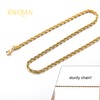 RWQIAN Kordelkette Herren goldkette Edelstahl verdrehte kette 2.5mm Damen Halskette