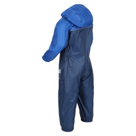 Regatta Kids puddle suit - all in one waterproof for kids - Breathable and rain proof hooded outdoor warm Puddlesuit - reflective trim and taped Seams - playsuit For Boys and Girls