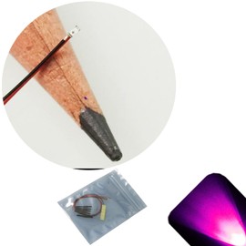 Lighthouse LEDs 12v 0402 Pico SMD Wide Angle Pre-Wired Pink LED - Ultra Bright (10v, 11v, 12v, 13v, 14v, 15v, 16v, 17v, 18v) (Pack of 20)