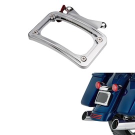 TCMT Curved License Plate Mount Frame W/Light Fit For Harley Road Glide FLTRX Street Glide FLHX 2010-2023 Road King Special FLHRXS 2017-2025