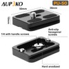 Aupoko Universal Quick Release Plate, 50 mm + 120 mm