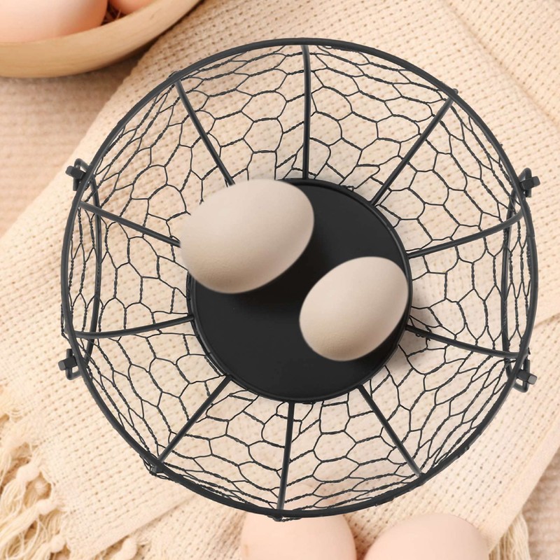 Roundsky Iron Egg Shelf Basket Fruit Basket Creative Collection Ceramic