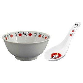 MOOMIN MM5702-312S Dinnerware Set, Mini Rice Bowl (20.8 fl oz (580 ml), 2-Piece Set, Ramen, Noodle Bowl, Diameter 5.9 inches (15 cm), Chinese Series, Little My Goods, Microwavable, Dishwasher Safe,