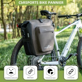 CbRSPORTS Waterproof Bike Panniers Bag 27L,Road Mountain Ride Bike Rear Bag with Shoulder Strap Bcycle Bags